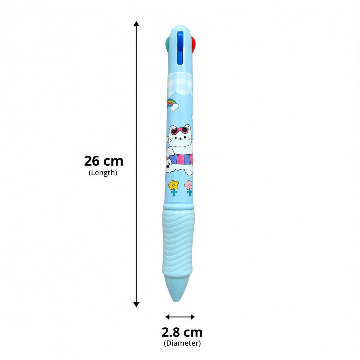 BY MOQA Rainbow Twist 5-Color Jumbo Pen