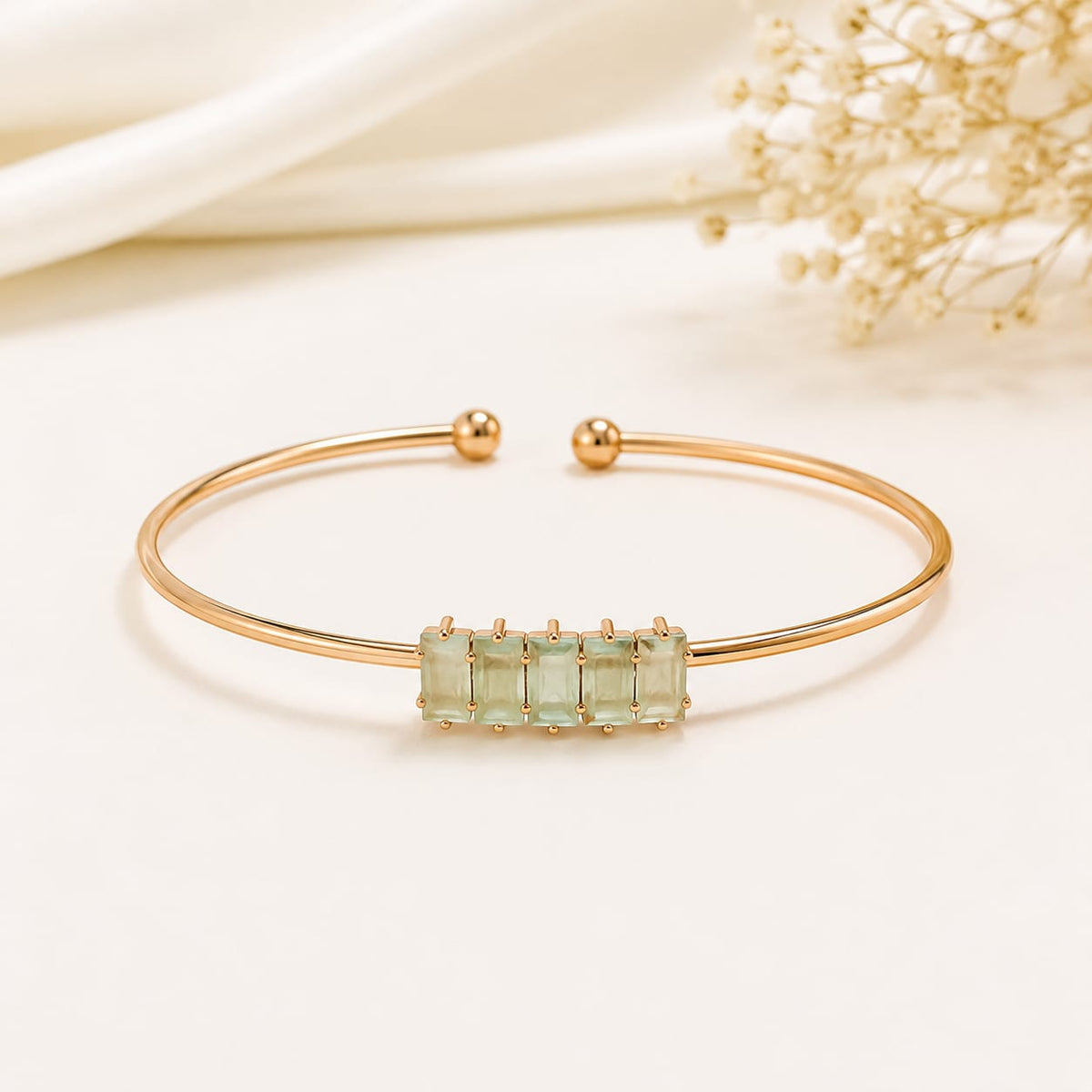 BY MOQA Green Mintelle Cuff Bracelet