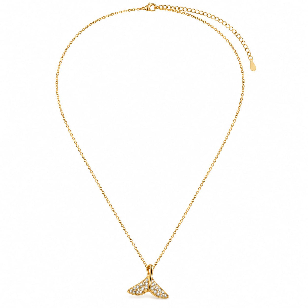 BY MOQA Golden Fish Tail Necklace