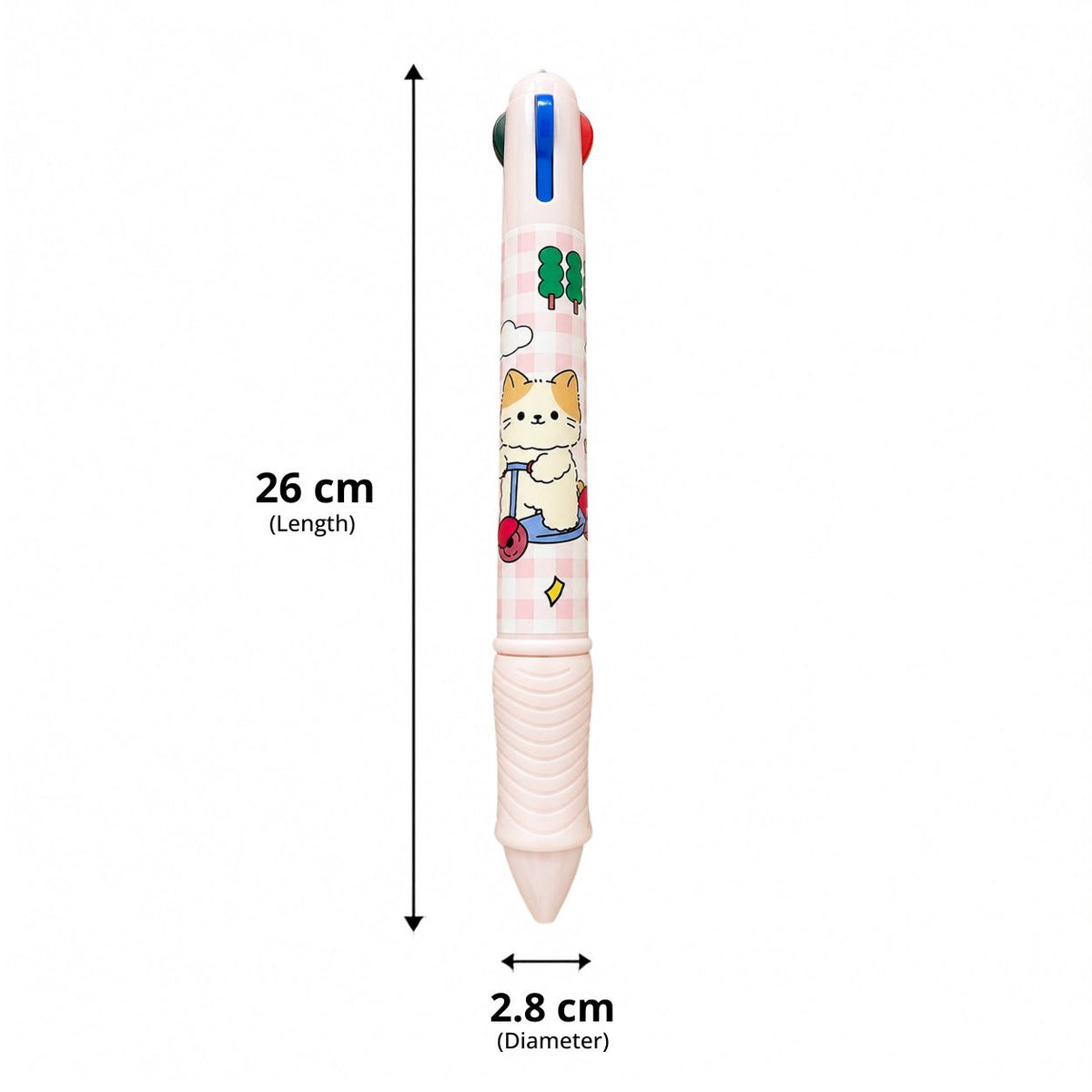 BY MOQA Rainbow Twist 5-Color Jumbo Pen