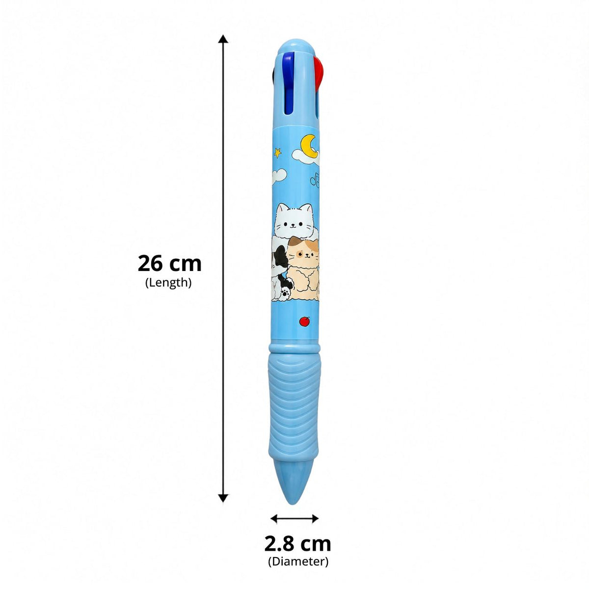 BY MOQA Rainbow Twist 5-Color Jumbo Pen