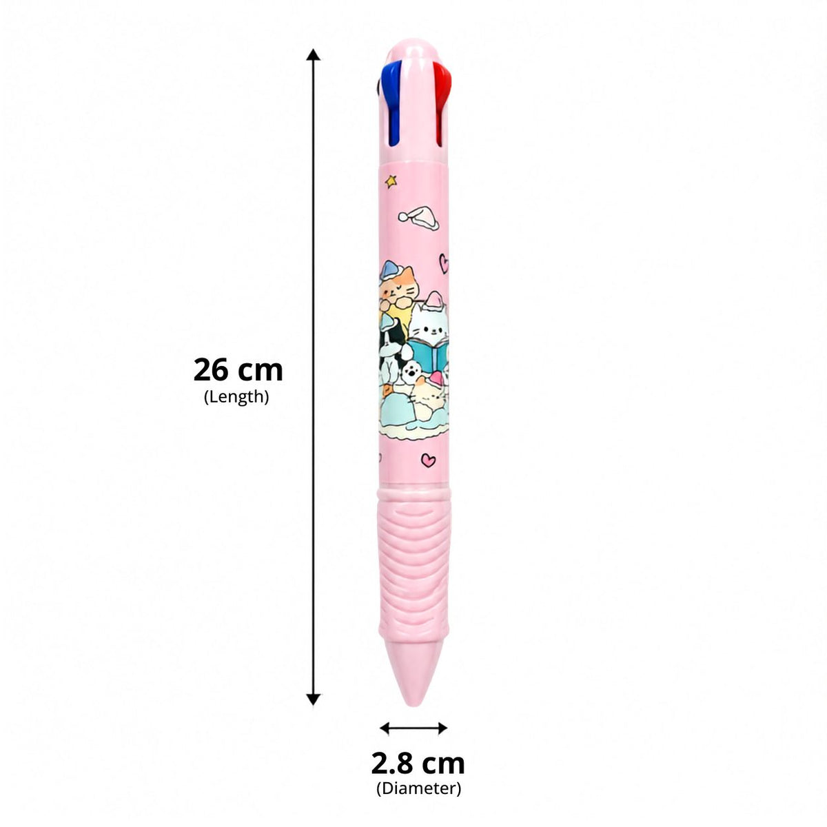 BY MOQA Rainbow Twist 5-Color Jumbo Pen