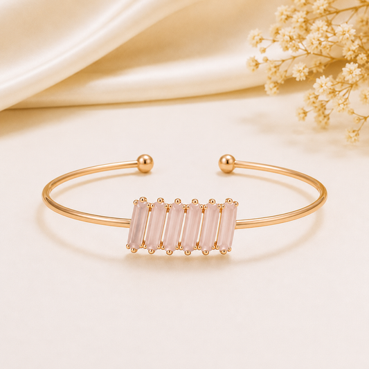 BY MOQA Pink Mintelle Cuff Bracelet