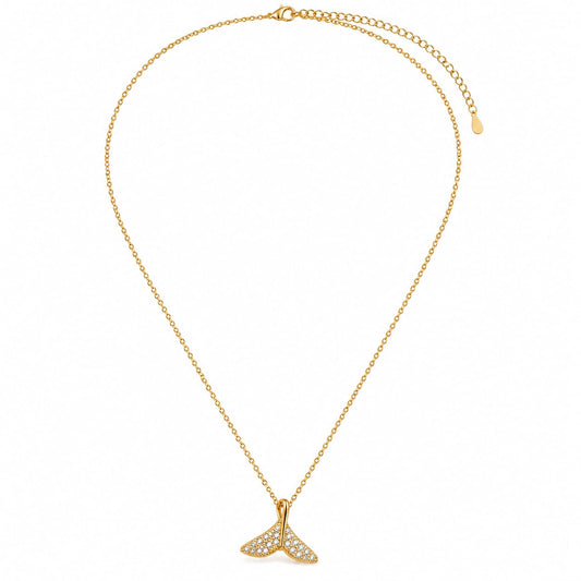 BY MOQA Golden Fish Tail Necklace