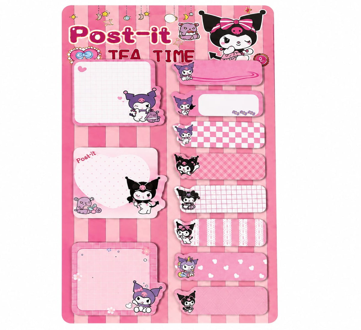 BY MOQA Kuromi Pink Sticky Notes Set
