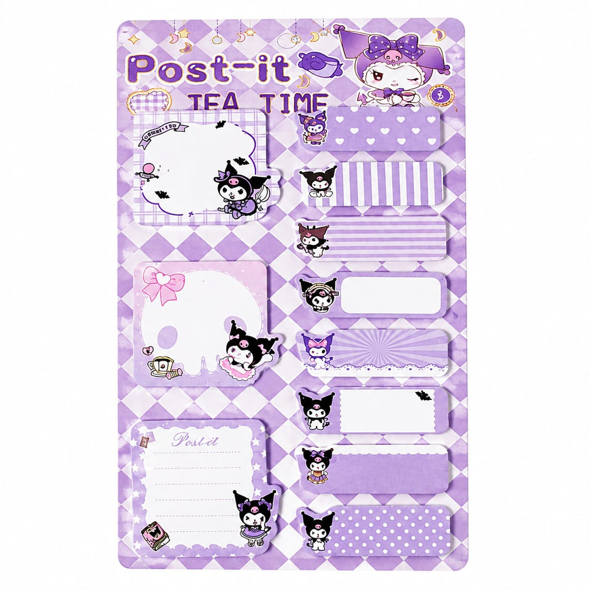BY MOQA Kuromi Lavender Memo Set